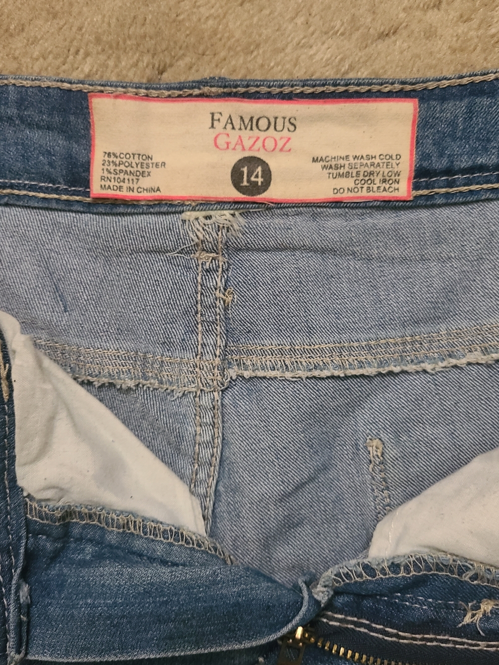 Famous Gazoz Light Blue Denim Bermuda Shorts